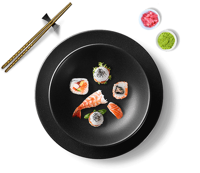 sushi plate dark